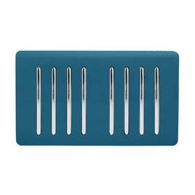ART-SS88MD  8 Gang 2 Way 10 Amp Rocker Twin Plate Midnight Blue